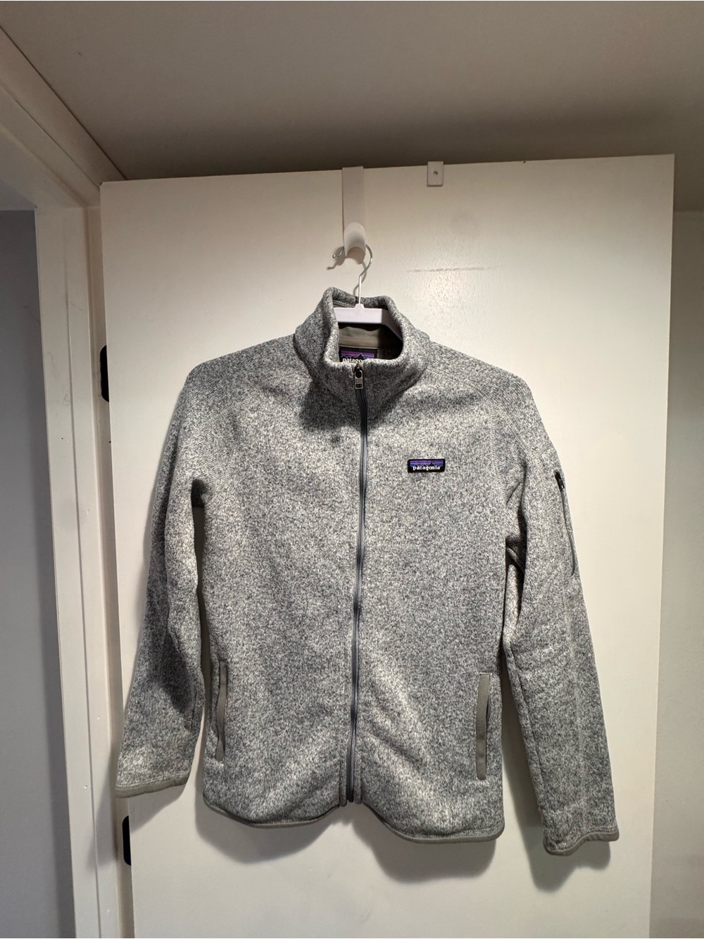 Patagonia Heather Gray Full-Zip Fleece Jacket